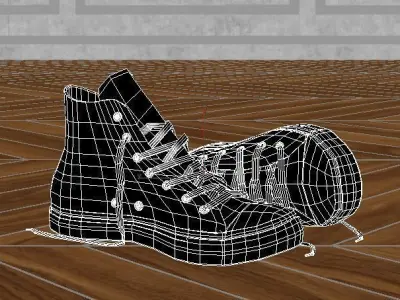Converse All-Star Shoes Low-poly 3D model