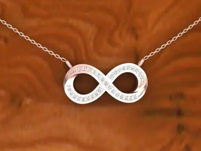 Pendant P11 The luxury female pendant with gem 3D print model