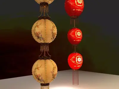 Chinese  red lantern  3D model