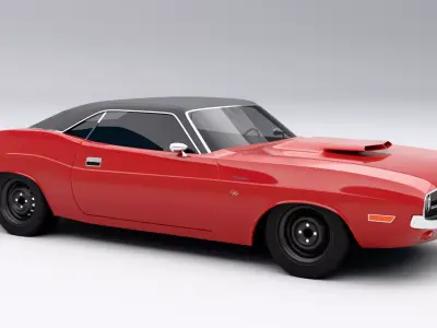 Dodge Challenger 1970 Low-poly 3D model purchase