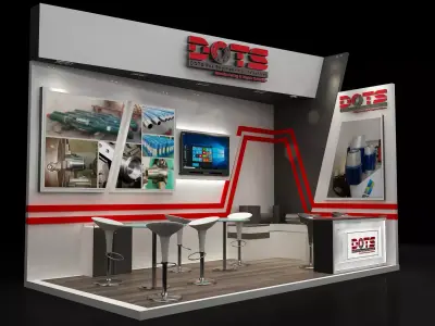 Booth Exhibition Stand a250b 3D model