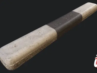 Concrete Borders Pack 01 - Stonelake3D Low-poly 3D model