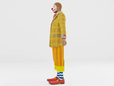 Clown Low-poly 3D model