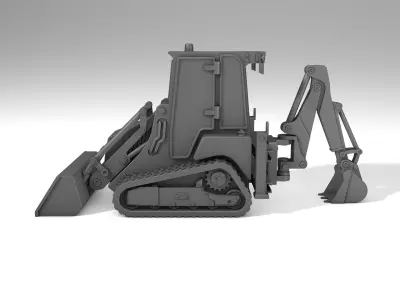 mini tractor JCB-1CXT 3D print model