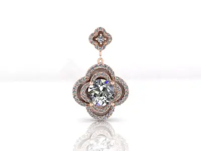 round jewelry pendant luxury 3D print model purchase