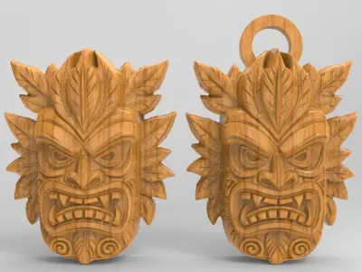 tiki wall decor 3dmodel  3D print model