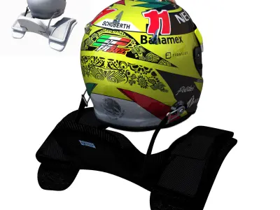 Perez Helmet 2016 Low-poly 3D model