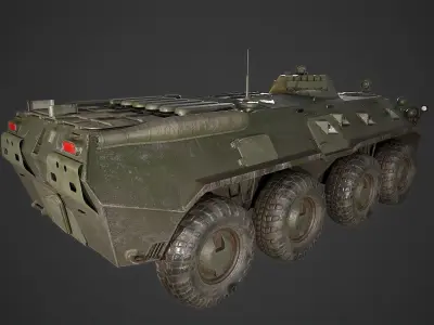 btr-80 russian armoured vehicle Low-poly 3D model