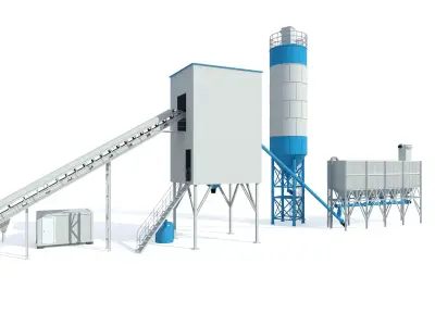 Concrete Batching Plant 3D model