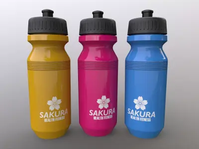 PBR Sports Water Bottle B Low-poly 3D model