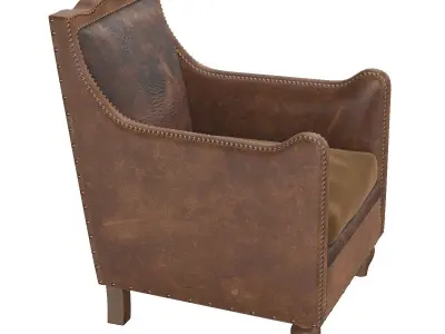 Leather Mens Club Chair LU6066227097112 3D model