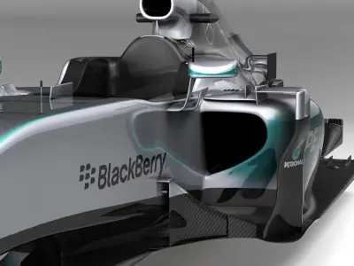 Mercedes W06 monocoque Low-poly 3D model