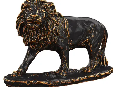 Lion figurine 3D model