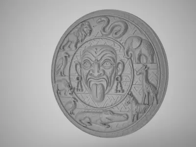 African Style Medallion 3D print model