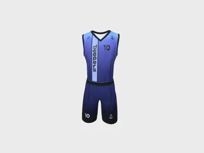 Basketball Fantasy Team Deepers Uniform - Character Design Low-poly 3D model
