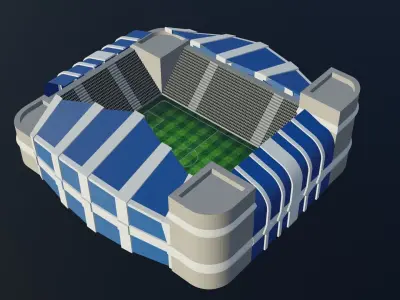 Football Stadium - Chelsea Low-poly 3D model