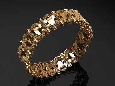 1340 Oval Embrace Bangle 12gm 3D print model