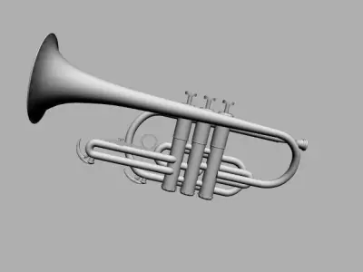 Miniature Trumpet Free 3D model