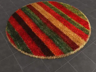 3D Rugs Collection round rug Free 3D model