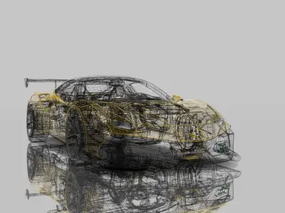 Ferrari 488 GTO  Low-poly 3D model