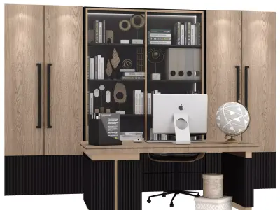 office furniture  Low-poly 3D model