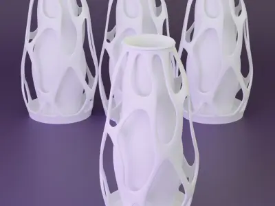 futuristic 3d printable flower vase-Customizable Home Decor 3D print model