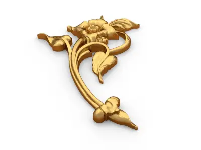 Classic carved decor ornament 499  3D print model