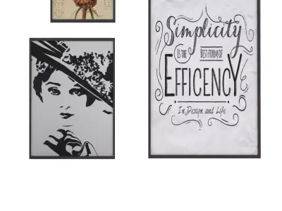 Picture Frames Low-poly 3D model