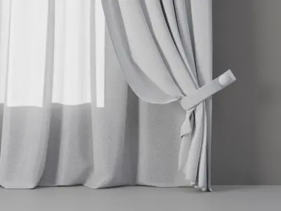 Curtains 02 collection 4 3D model
