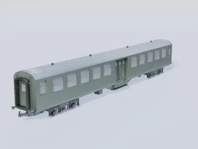 French passenger railcar 3D model
