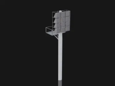 Traditional stadium- Soccer Low-poly 3D model