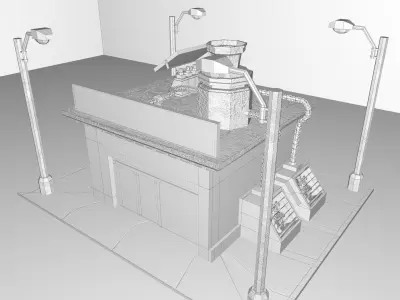 FUTURISTIC MAMBO Low-poly 3D model