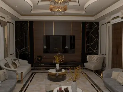 majliss luxury living room design 3D model