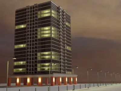 Multistoried Building 3D model 3D model