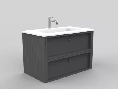 Wall Hung Basin Sink 3D model
