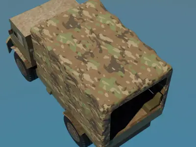 MILITARY TRUCK GMC 353 US TRUCK LOW POLY MODEL Low-poly 3D model