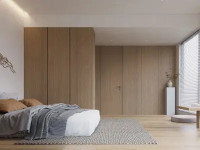  hotel bedroom interior 12 Free 3D model