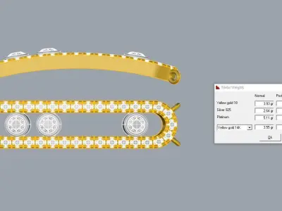 Messika  Bracelet Jewelry Gold  3D print model
