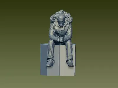 Bearded Winter Man statue - 3D print 3D print model