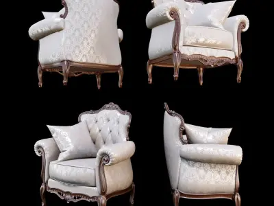 Armchair Angelo Cappellini AUSTEN 3D model