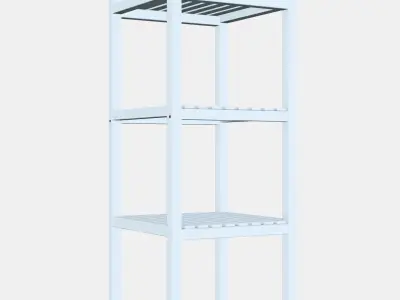 MUSKAN Shelving unit Low-poly 3D model