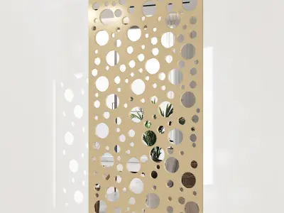 Mirror silver and gold 3D model
