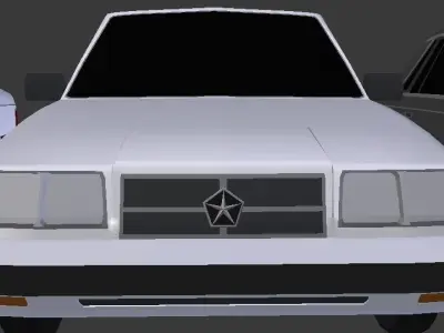 1986 Dodge 600  Low-poly 3D model