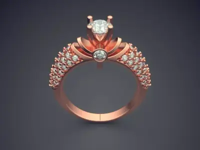 Luxury Ring Covered In Diamonds CAD 5102 3D print model