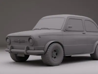 FIAT 850 3D model purchase