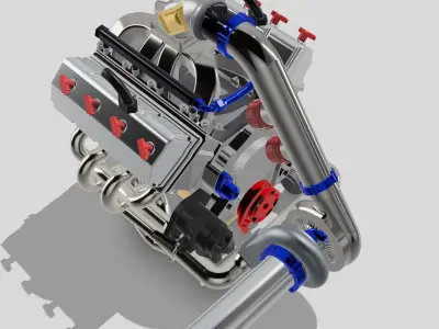 Single Turbo Gen 2 Hemi COMPLETE 3D print model