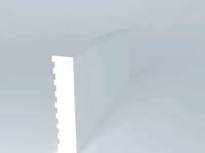 Thin horizontal strip wall Free 3D model