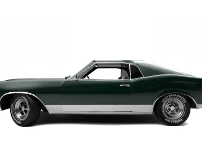 Velocirra Vortex Muscle Car Low-poly 3D model