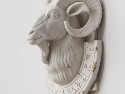 goat sculpture 3D print model