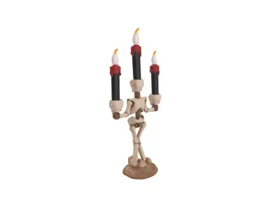 Skeleton Candle Holder Halloween Spooky Skeleton Candelabra  3D print model